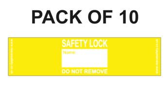 picture of Reece Padlock Labels - Yellow - Pack of 10 - [RS-RPL10-YELLOW]
