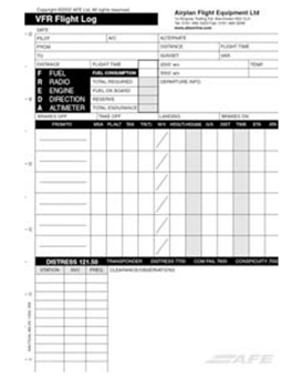 picture of AFE VFR Kneeboard Navigation Log Pad - [AE-VFRPAD]