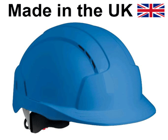 picture of JSP - EVOLite Blue Safety Helmet With 3D Wheel Ratchet Adjustment Harness - [JS-AJB170-000-500]