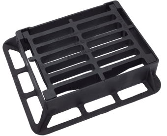 Picture of C250 Ductile Iron Hinged Gully Grating & Frame - 535 (L) x 500 (W) x 100 (D) - [CD-CD130KMC] - (DISC-R)
