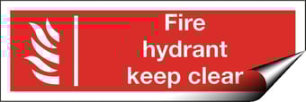 Picture of Fire Hydrant Sign - 300 X 100Hmm - Self Adhesive Vinyl - [AS-FI16-SAV]