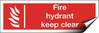 picture of Fire Hydrant Sign - 300 X 100Hmm - Self Adhesive Vinyl - [AS-FI16-SAV]