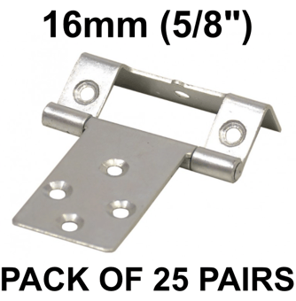 picture of ZP Single Cranked Flush Hinge - 16mm (5/8") - Pack of 25 Pairs - [CI-CH126L]