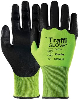 picture of TraffiGlove Precise Cut Nitrile Handling Glove - Conforms to EN388 (4542) Cut Level 5 - Size 9 - Pair - TS-TG550 - (DISC-R)