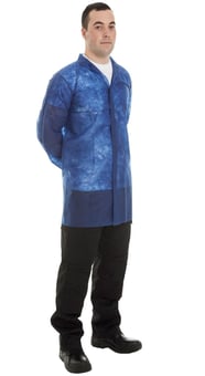 picture of Supertouch Blue Non-woven Coats With Poppers - [ST-17111-5]