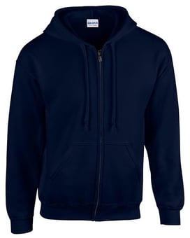 picture of Gildan Heavy Blend Adult Full Zip Hooded Sweatshirt - Navy Blue - BT-18600-NVY