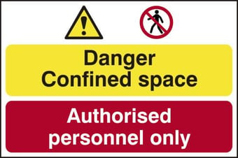 picture of Danger Confined space / Authorised personnel only – PVC (600 x 400mm)  -- SCXO-CI-4030
