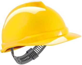 Picture of MSA V-Gard 500 Antistatic Yellow Safety Helmet - Unvented - Staz-On Head Harness - [MS-GV521-00A0000]