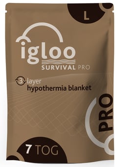 picture of Igloo Pro 3 Layer Hypothermia Blanket - Large - Coyote Brown - [RL-IG001]