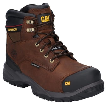 picture of Caterpillar P722166 Brown Spiro Lace Up Waterproof Safety Boot S3 HRO SRC WP - FS-29663-50266 (DISC-X)