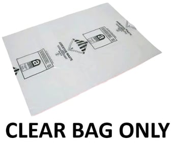 picture of Large Clear Asbestos Bag - 35.5 x 46 inch - UN2212 / UN2590 - Compliant with Safety Requirements for Removal of Asbestos Waste - [WP-30281]