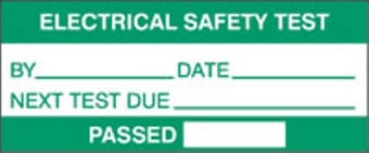 picture of Quality Labels - Electrical Safety Test - 51 x 22mm (500 per Roll) - [AS-QC38]