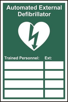 picture of Spectrum Automated External Defibrillator Trained Personnel- SAV 200 x 300mm - SCXO-CI-14648