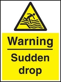 picture of Warning Sudden Drop Sign - [AS-WH29]