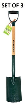 picture of Andersons Carbon Steel Border Spade - Set of 3 - [CI-GA126L]