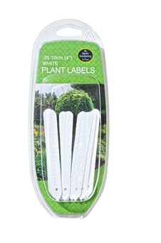 picture of Garland 10cm White Plant Labels - Pack of 25 - [GRL-W0855]