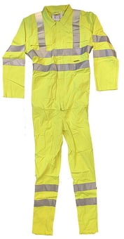 picture of High Visibility Fire Retardant Antistatic Yellow Coverall - YA-FRAS63 - (DISC-R)