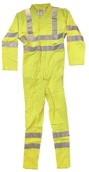Picture of High Visibility Fire Retardant Antistatic Yellow Coverall - YA-FRAS63 - (DISC-R)