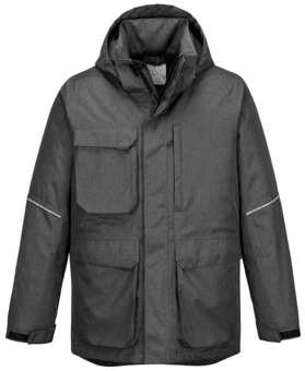 Picture of Portwest - KX3 Parka Jacket - Grey Marl - Polyester - 175g - PW-KX360GMR