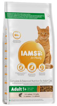 Picture of Iams For Vitality Adult Dry Cat Food Salmon 2kg - [CMW-IVCAS0]- (DISC-X)