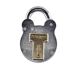 picture of Squire Medium Old English Galvanised Steel Padlock 4 Lever - [SQR-440]