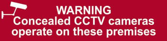 Picture of Spectrum Warning Concealed CCTV Cameras Operate On These Premises - PVC 200 x 50mm - SCXO-CI-5254