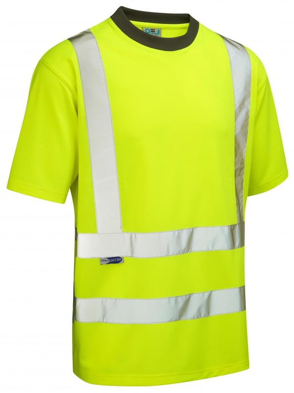 picture of Braunton - Yellow Hi-Vis Coolviz T-Shirt - Conforms to EN471 Class 2 - LE-T02-Y