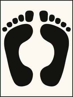 Picture of Feet Stencil (190 x 300mm) - SCXO-CI-9543