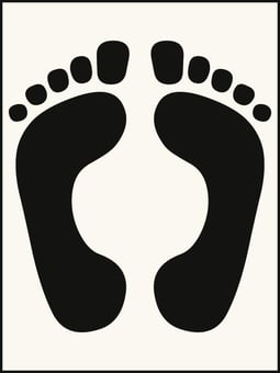 picture of Feet Stencil (190 x 300mm) - SCXO-CI-9543