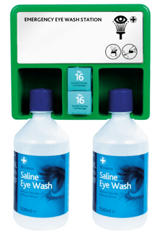 picture of Reliwash Double Eye Wash Station - 2 Eye Wash Bottles 500ml - [RL-906]