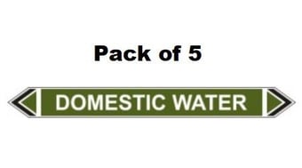 picture of Flow Marker - Domestic Water - Green - Pack of 5 - [CI-13418]