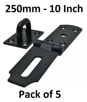 picture of EXB Heavy Safety Hasp & Staple - 250mm - Pack of 5 - [CI-SP166L]