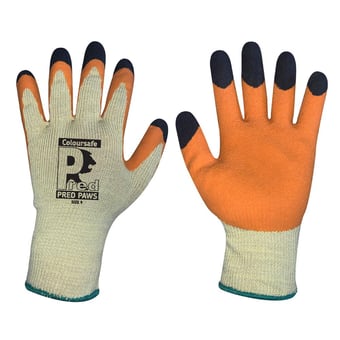 picture of PredPaws Orange Latex Gloves - JE-LCTC-TD