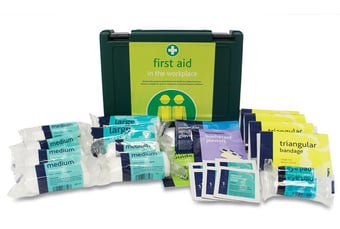 picture of Essentials HSE Approved - 10 Person First Aid Kit - In Green Durham Box - [RL-102]