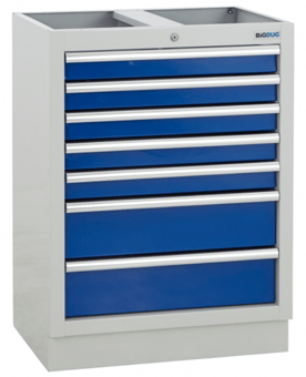 picture of BiGDUG 7 Drawer Cabinet - 910h x 680w x 458d mm - No Worktop - [BDU-TGC5GB] - (LP)