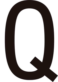 picture of Spectrum 75mm Black Vinyl – Character ‘Q’ - Pack of 10 - SCXO-CI-SVB02QL