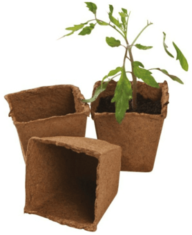 picture of Garland Square Fibre Pots 8cm - Pack of 12 - [GRL-W0292]