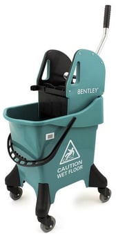 picture of Bentley Green Plastic Kentucky Wheeled Mop Bucket - 31 Litre - [CP-SI16904]