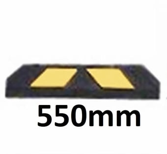 picture of TRAFFIC-LINE Home Park-Aid Wheel Stop 550mmL - Black/Yellow Complete with Fixings - [MV-284.27.207]