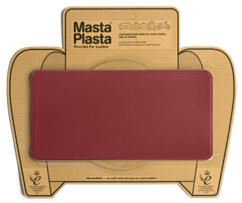 Picture of MastaPlasta Leather Repair Patch Large Plain Red 20cm x 10cm - [MPL-REDPLAIN200X100]
