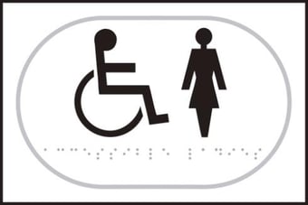 Picture of Spectrum Disabled Ladies Graphic - Taktyle 225 x 150mm - SCXO-CI-TK0031BKWH