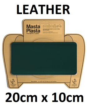 picture of MastaPlasta Leather Repair Patch Large Plain Green 20cm x 10cm - [MPL-GREENPLAIN200X100EU]