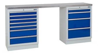 picture of BiGDUG 2041mm Wide Workbench - 7 Drawer Cabinet - 4 Drawer Cabinet - Stainless - [BDU-TGC503GBS] - (LP)