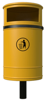 picture of Melba Swintex Nickleby Litter Bin 40L - Yellow - [MLB-2NICKLEBY-YEL]