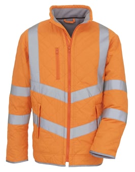 picture of Yoko Hi-Vis Orange Kensington Jacket With Fleece Lining - YO-HVW706-ORG
