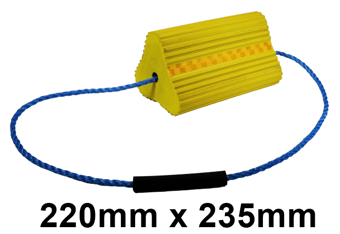 picture of Vulcascot Wheel Chocks - Yellow - 220mm x 235mm - [VS-WCY220]