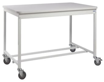 Picture of QMP Mailroom Workbench - Mobile Open Bench - MFC Worktop - 840H x 1530W x 900D mm - [QM-MR841590PLMX]
