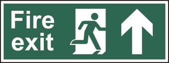 Picture of Spectrum Fire exit Man arrow up - SAV 300 x 100mm - SCXO-CI-12578