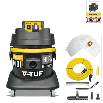 picture of MIDI SYNCRO - H-Class Industrial Dust Extraction Vacuum Cleaner with Power Take Off - 21L - 240v - [VT-MIDI-S240] - (LP)