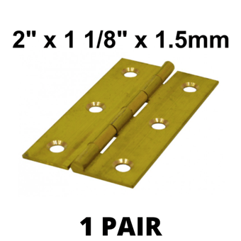 picture of SC Medium Duty Solid Drawn Butt Hinges (1 Pair) - 2" x 1 1/8" x 1.5mm - [CI-CH110L]